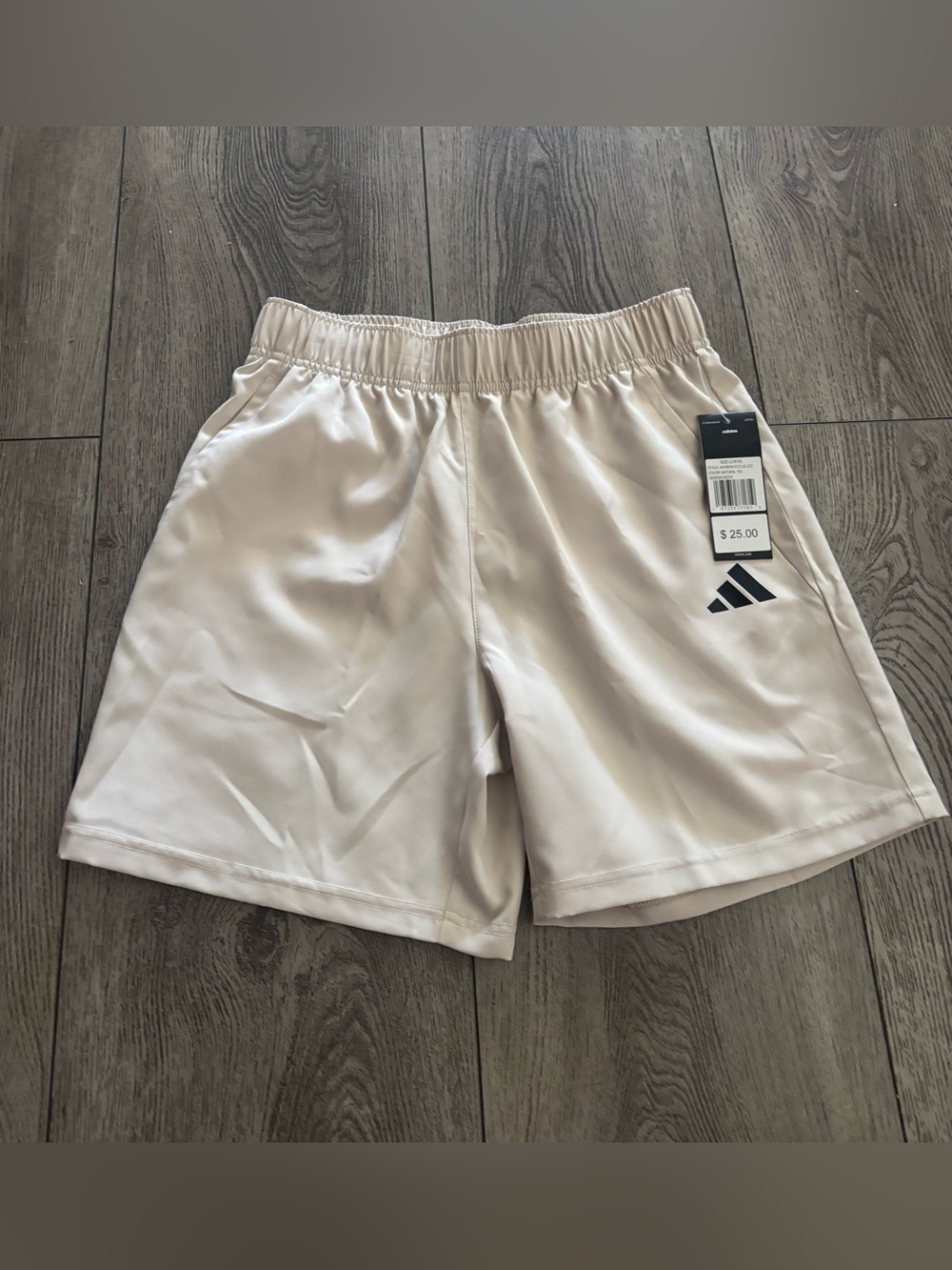 adidas Kids Shorts Beige with Black Logo